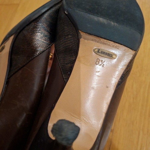 Kalogirou leather pointed brown pumps size 40 like new