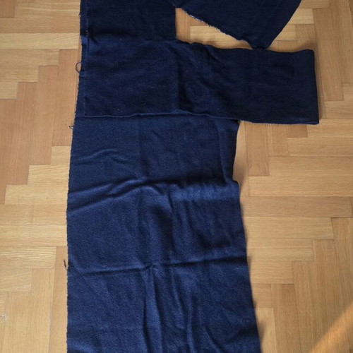 Wool fabric used, dark blue piece 2.40m