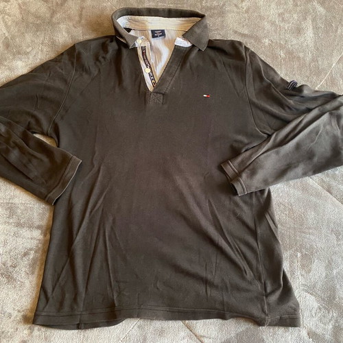 Tommy Hilfiger long-sleeve shirt like new, black, size M