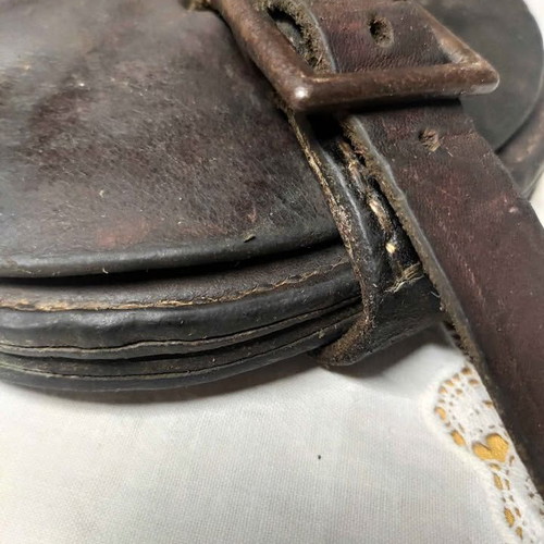 Leather Horseshoe Holder World War II used, Greek Army cavalry