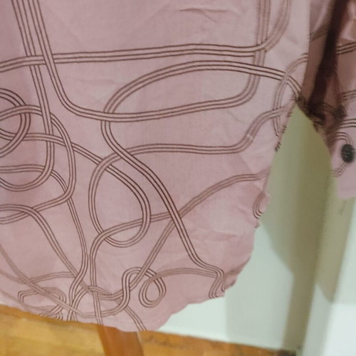 I Say Pink Shirt With Wing Sleeves And Rope Print New