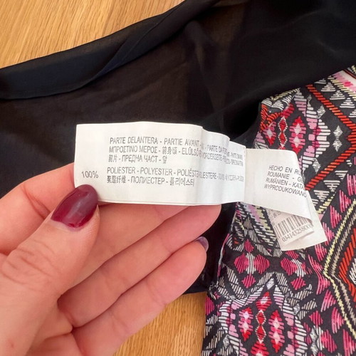 Bershka blouse black like new with back opening, size S