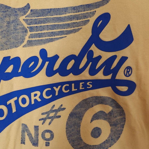 Superdry men's cotton T-shirt XL, yellow