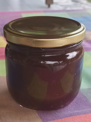 Organic homemade plum jam