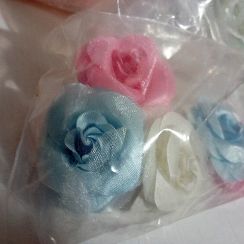 Organza bows new, pack of 207 pieces with 6 pins
