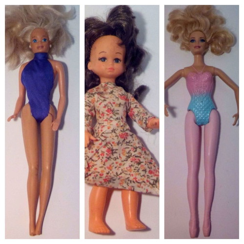 Hasbro children's dolls used, pack of 3 pieces