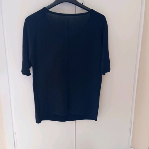 Black mercerized blouse like new with buttons
