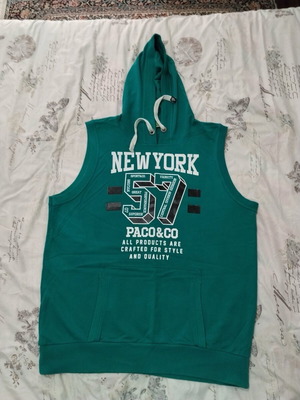 Paco & Co men's sleeveless shirt green like new XXL