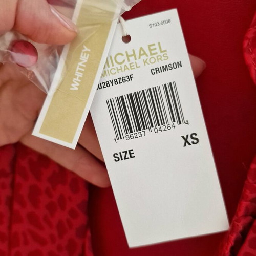 Michael Kors red dress new, size XS