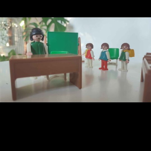 Playmobil school classroom set used, rare 80s