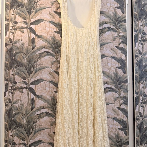 Bershka viral lace dress, white, size L