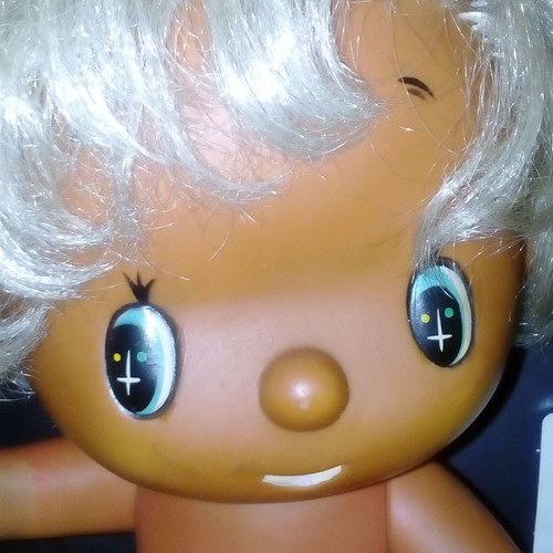 Κουκλάκι Japan μεγάλο vintage μεταχειρισμένο, 70's retro συλλεκτικό