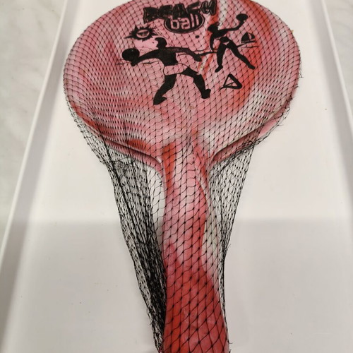 Vintage wooden beach rackets new with marble effect design