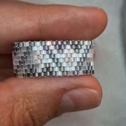 Miyuki Handmade Ring New, Japanese Glass Beads