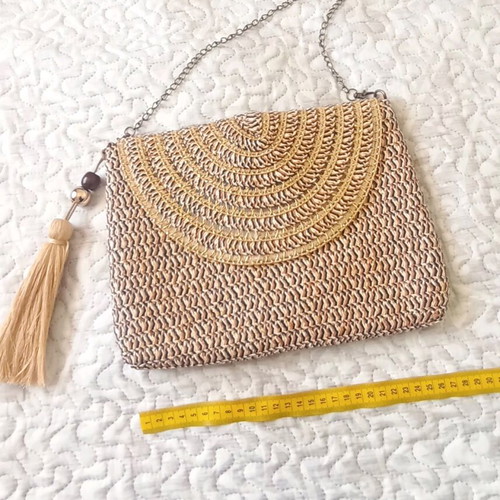 Straw envelope bag