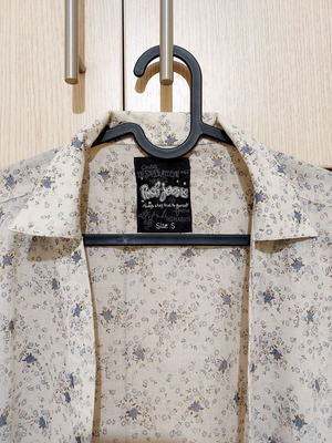 BSB short-sleeve shirt like new, beige and blue, size S