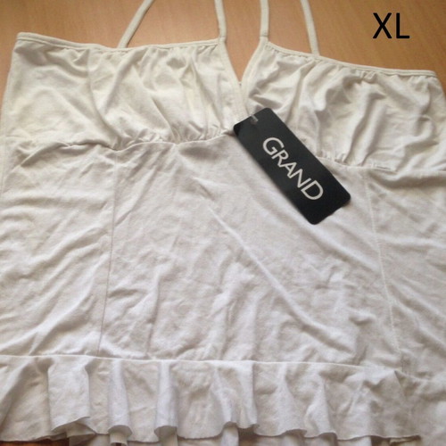 Top with crisscross straps white Grand XL new