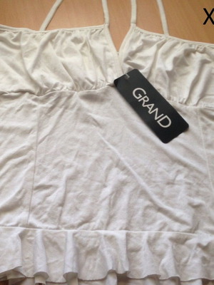 Top with crisscross straps white Grand XL new