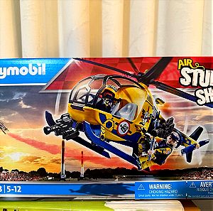 Playmobil Stunt Show Helicopter with Film Crew 5-12 ετών ελικόπτερο παιχνίδι Καινούριο Κλειστό Κουτί
