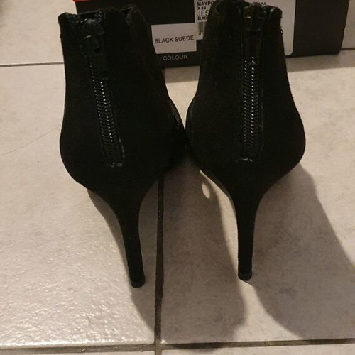 Exe black suede heels like new, size 37, 10 cm heel