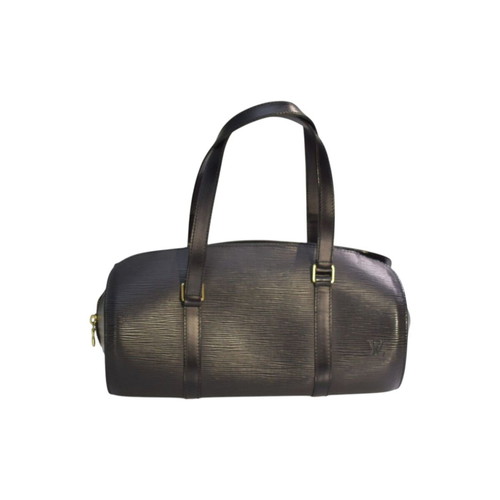 Louis Vuitton Soufflot black Epi leather bag with matching pouch MI0053