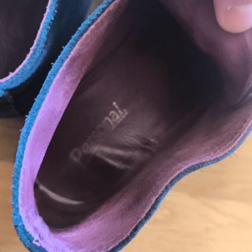 Personal Shoes Suede Casual Boots size 43 used, teal and purple