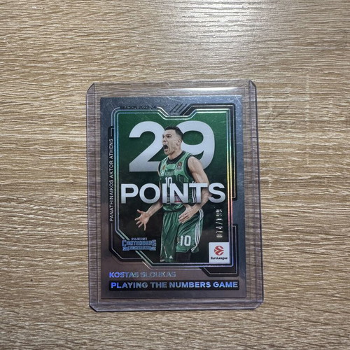 Panini Contenders EuroLeague 2025-26 Kostas Sloukas Playing the Numbers Game card like new