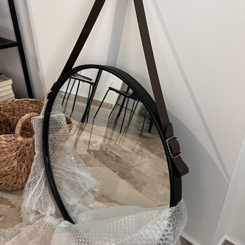 Metal mirror like new, 60 cm diameter, 86 cm height
