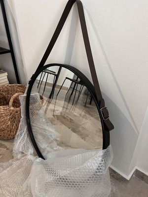 Metal mirror like new, 60 cm diameter, 86 cm height