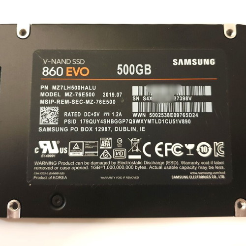 Samsung 860 SSD EVO 500GB 2.5-inch internal drive like new