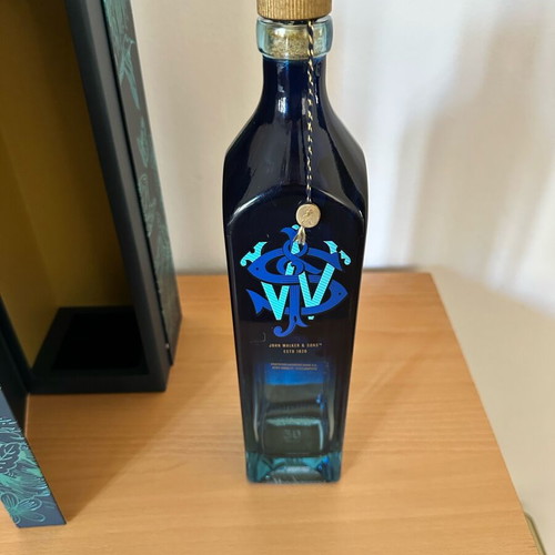 Johnnie Walker Blue Label Limited Edition empty bottle used with box