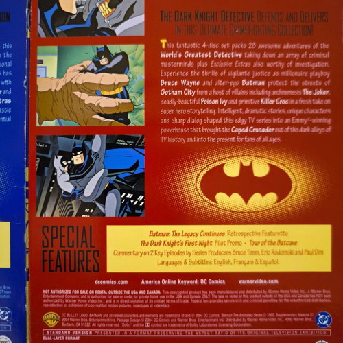 Batman: The Animated Series Volume 1 & 2 DVD collector's boxsets