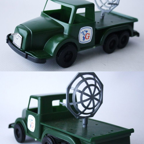 Vintage 70's Greek military truck with radar 17cm Grecostyl new