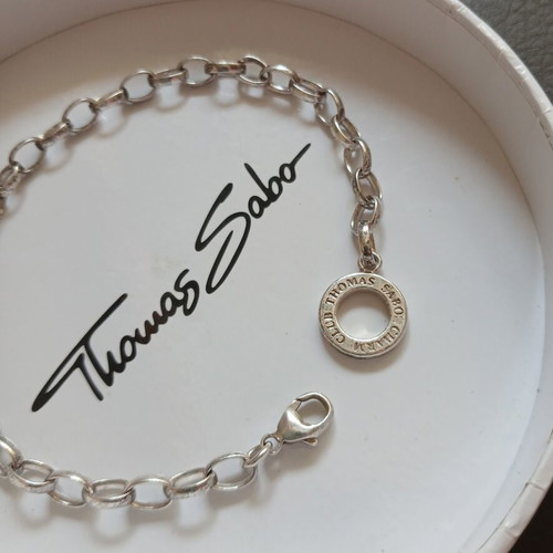 Thomas Sabo silver bracelet like new, 925 charm club
