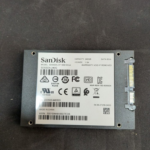 SanDisk SSD PLUS 240GB used from corporate PC