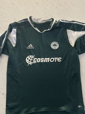 Panathinaikos Adidas jersey small used with wear on stripes