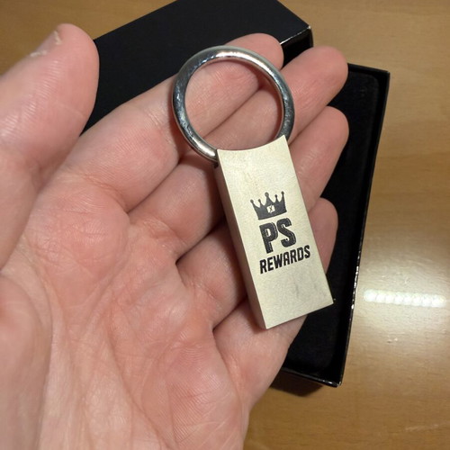 Premium Keychain with Valet Security Mechanism silver, new