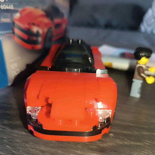 Lego City Red Sports Car used with box and manual 60448
