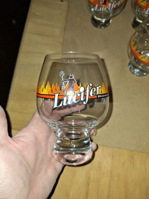 Lucifer beer glass new, collectible Belgian beer