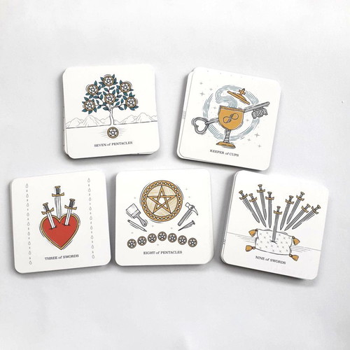 Trinity Tarot Deck tarot card set like new, small size 7.6x7.6cm