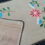 Handmade embroidered runner like new with lining