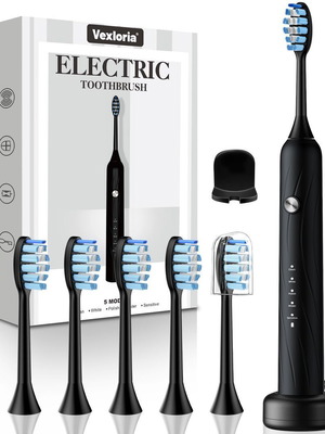 Vexloria Sonic Electric Toothbrush with 5 Modes and USB, New