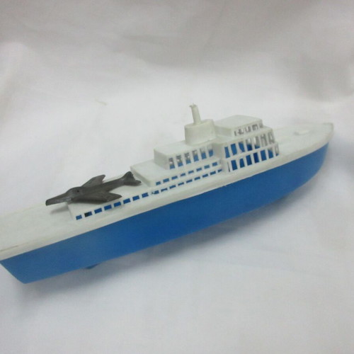 Plastic Aircraft Carrier Toy 70s Greek Made 30cm like new