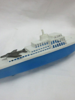 Plastic Aircraft Carrier Toy 70s Greek Made 30cm like new