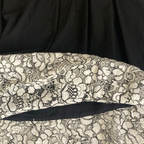 Erotokritos black and white cotton skirt with lace like new