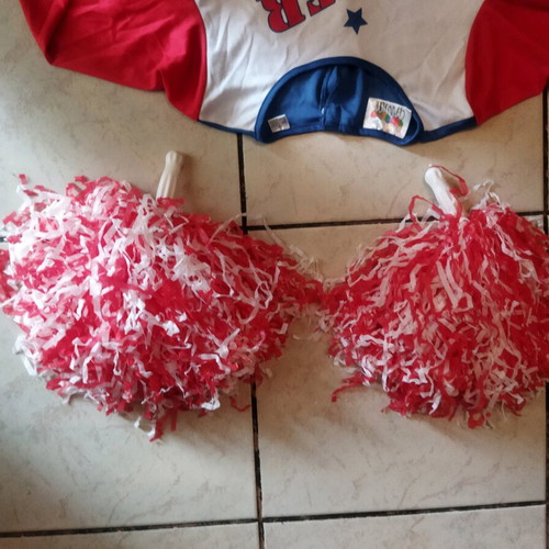 Children's carnival cheerleader costume Carnival like new with pom poms