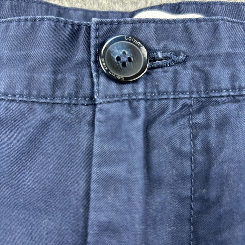 Calvin Klein Men's Navy Chino Shorts Size 29 Used Y2K Vintage