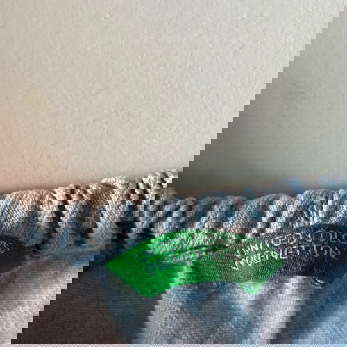 Jean φόρεμα Benetton μεταχειρισμένο με μπεζ δαντέλα, μέγεθος L