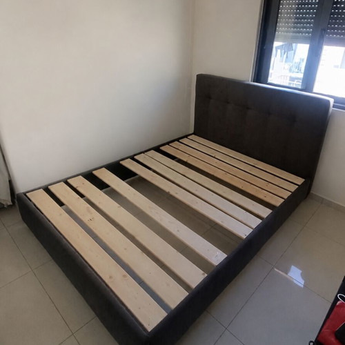 Entos Virgin double bed 160x200 cm fabric gray like new