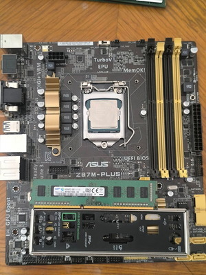 Μητρική ASUS Z87M-PLUS με Intel Core i7-4770 και 4GB DDR3 RAM σαν καινούργιο